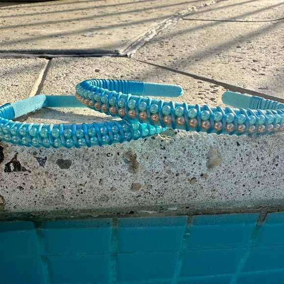 2 Handmade BLUE headband - Picture 4 of 6